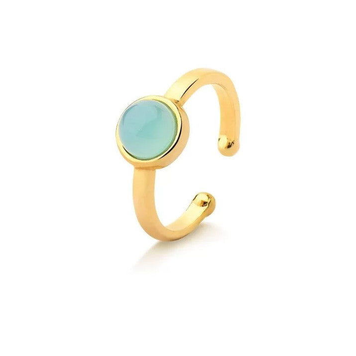 Whisper Adjustable Ring - Blue Agate