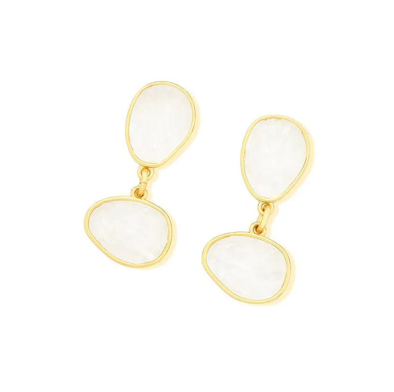 Fragments Double Earring- Selenite