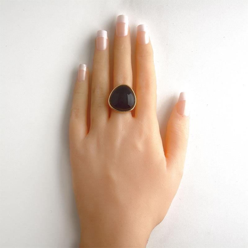 Rounded Triangle Gem Ring - Rio Design Europe