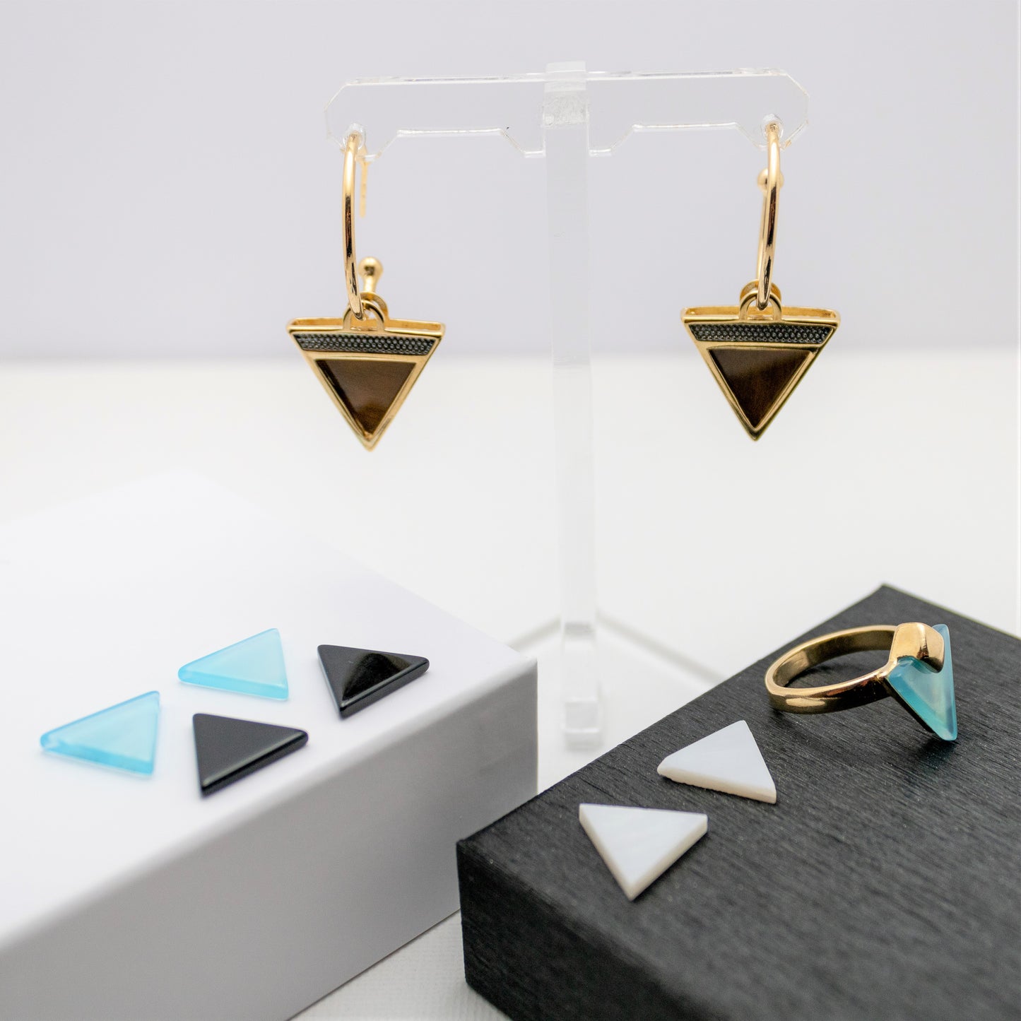 Geometric Triangle Earring Combo