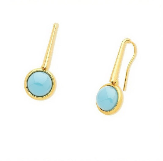 Whisper Hook Earring - Blue Sky Agate