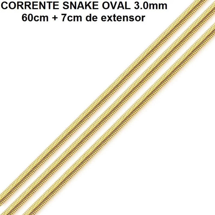 Oval Snake Chain 3.0 - 60 cm