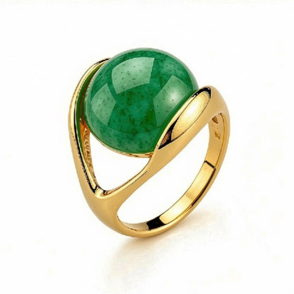 Anello rotondo con pietre preziose
