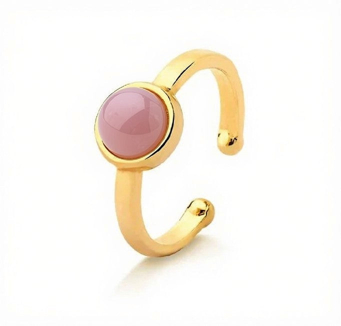 Whisper Adjustable Ring - Rose Quartz