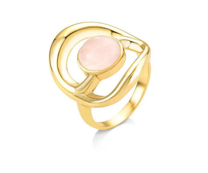 Movement Ring- Rose Quartz