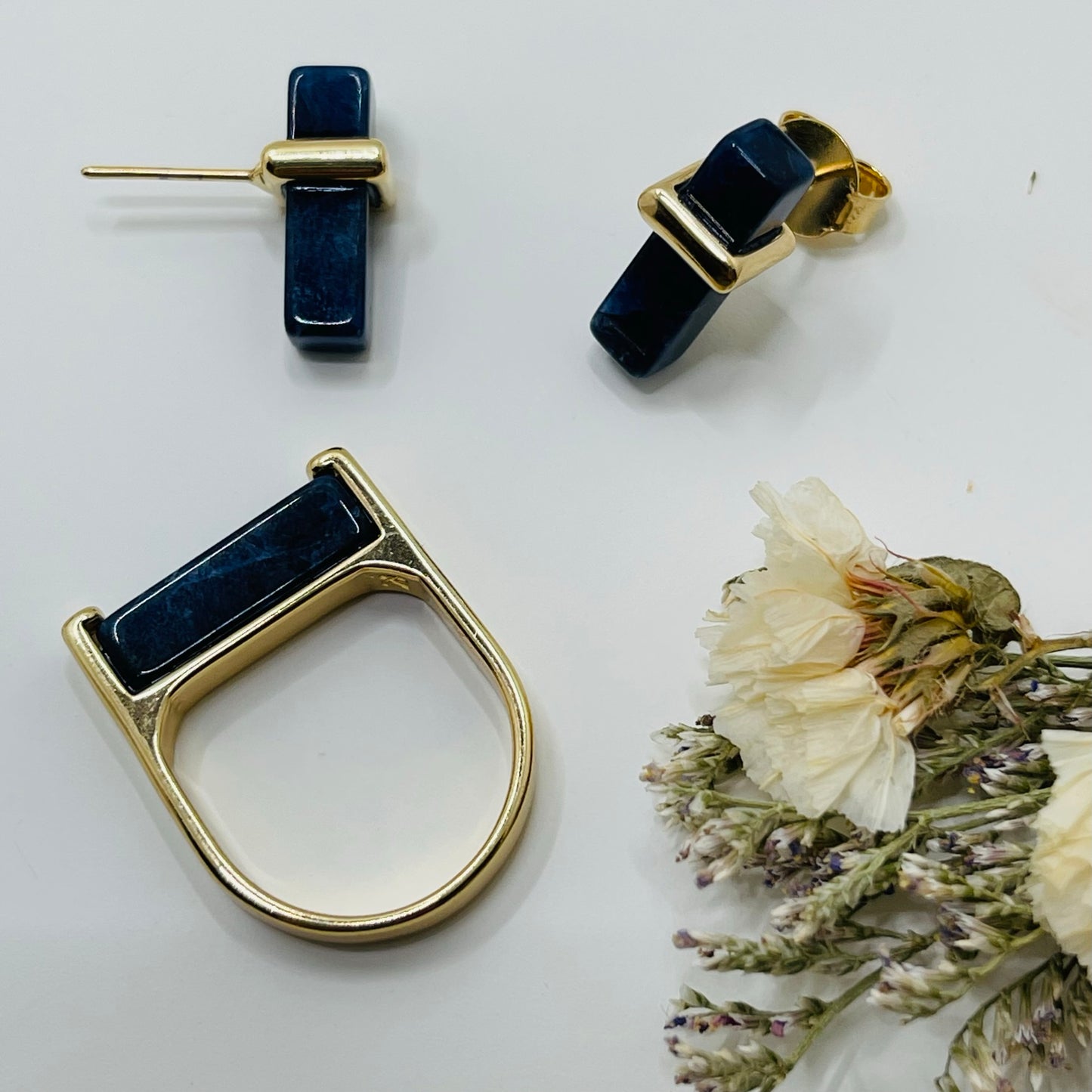 Jungle Gems Block Ring - Sodalite