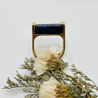 Jungle Gems Block Ring - Sodalite