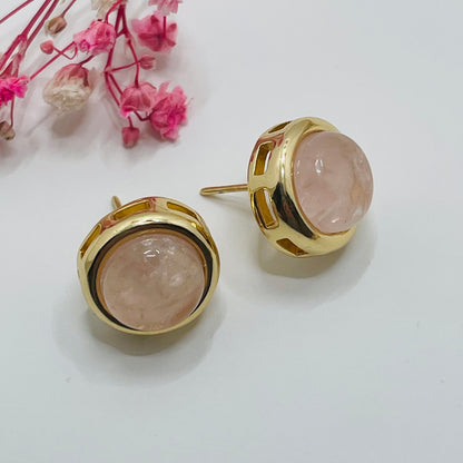 Whisper Stud Earring - Rose Quartz