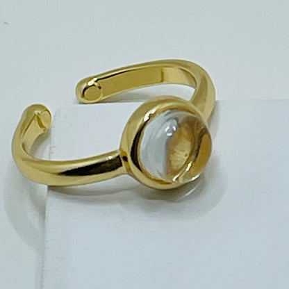 Whisper Adjustable Ring - Crystal Quartz