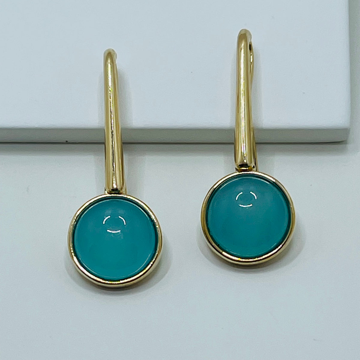 Whisper Hook Earring - Blue Sky Agate