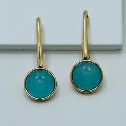 Whisper Hook Earring - Blue Sky Agate