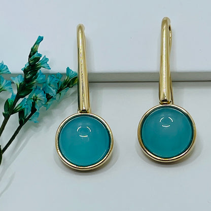 Whisper Hook Earring - Blue Sky Agate