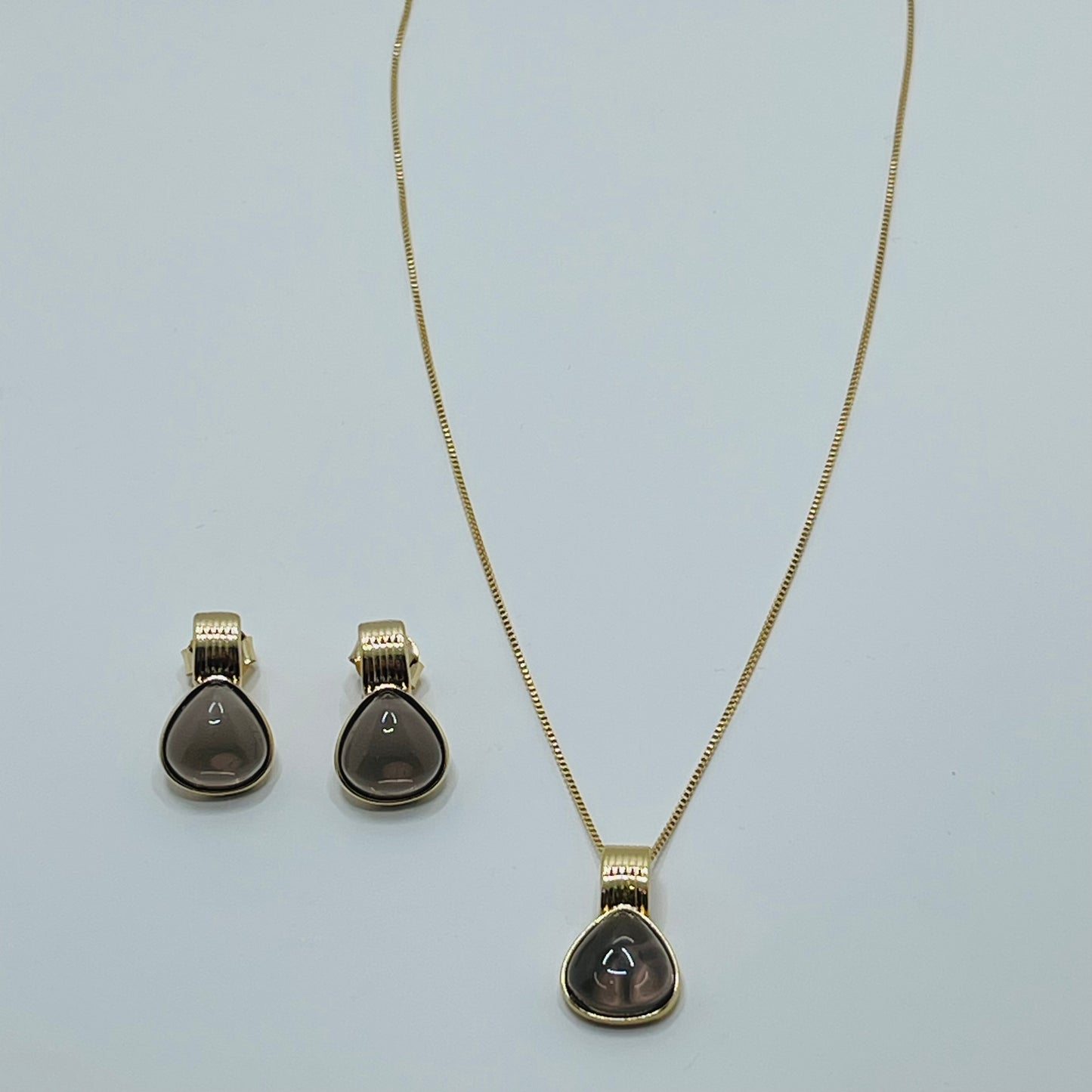 Enigma Drop Necklace - Smoke Ob