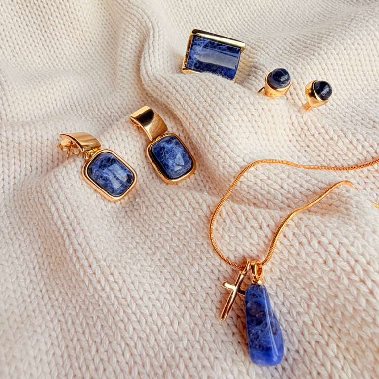 Sodalite Twin Ring
