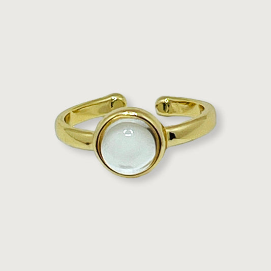 Whisper Adjustable Ring - Crystal Quartz