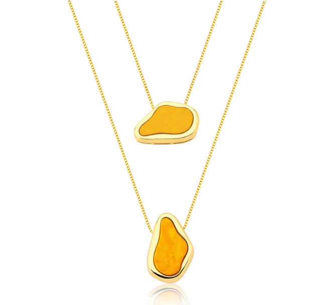 Cove Necklace- Yellow Howlite
