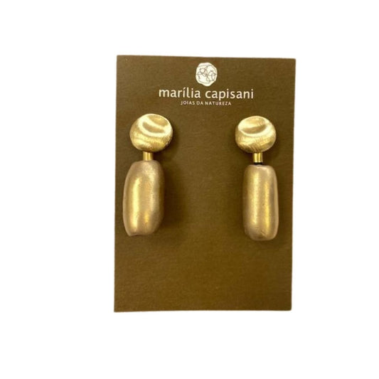 Ceramic Tubes Earring - Silver