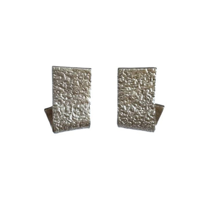 Folding Concrete Earring - Silver