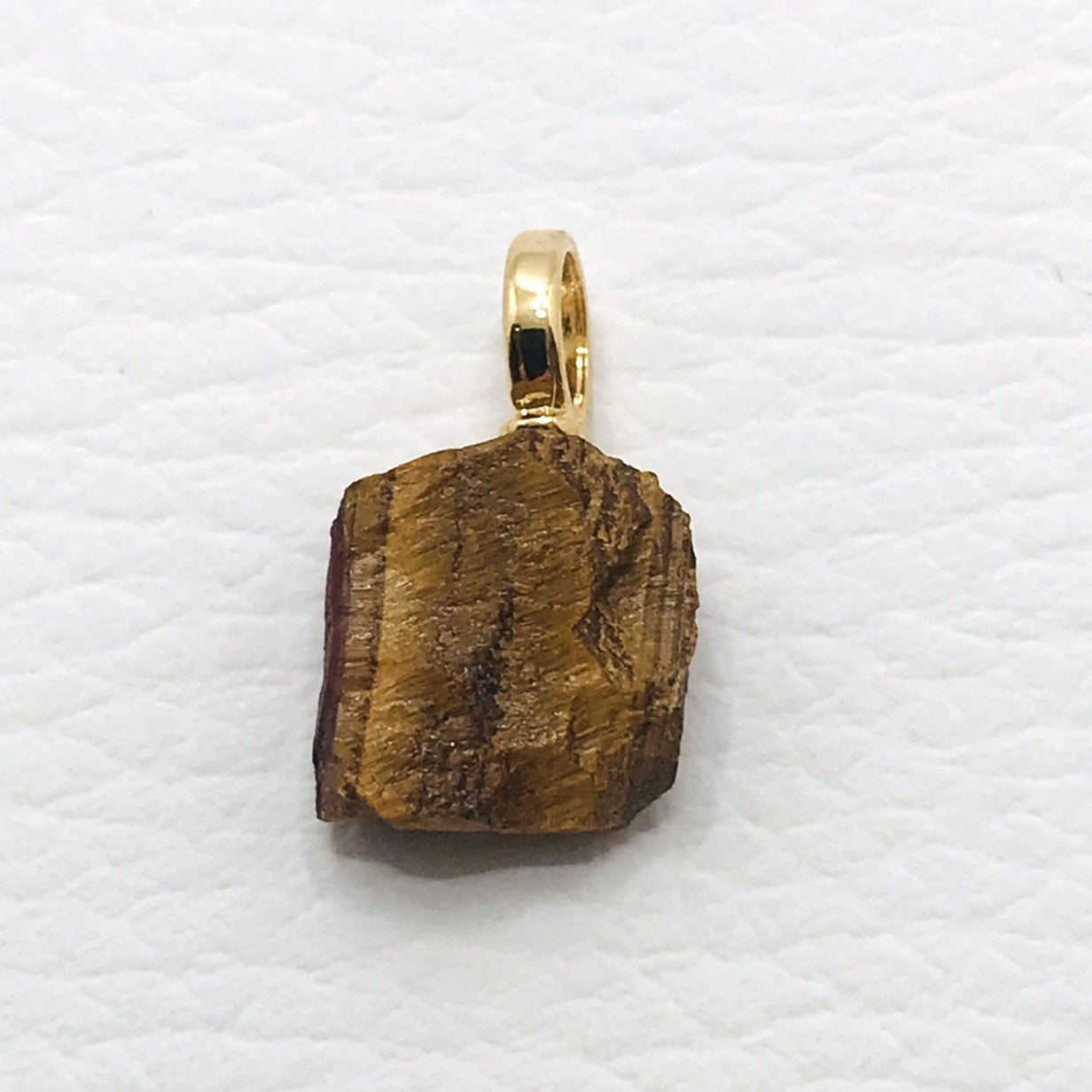 Raw Gemstone Pendant - Tiger Eye
