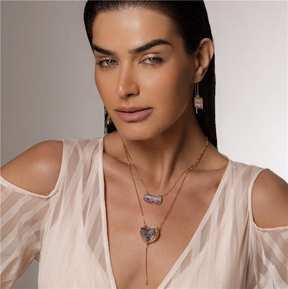 Orecchino ad anello Selenita