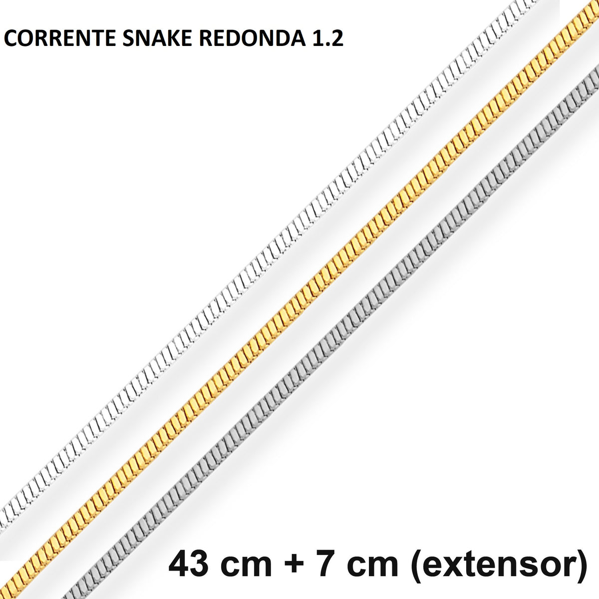 CATENA SERPENTE - 43 + 7 CM