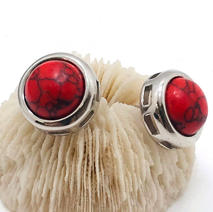 Circle Gem Earring