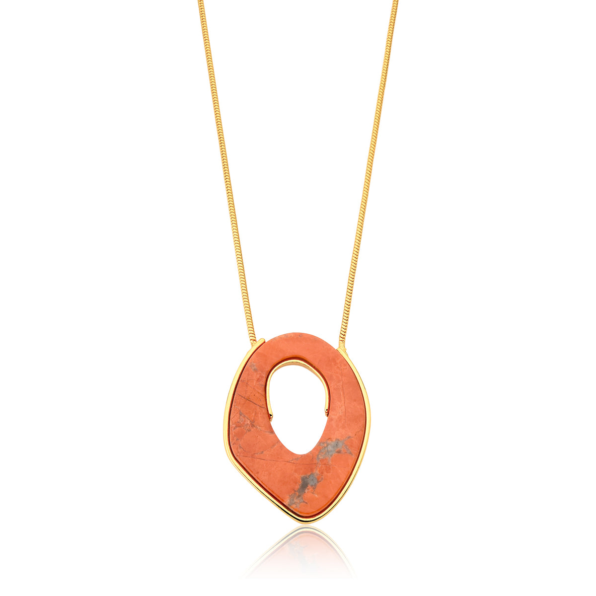 Collar Gaya - Howlita Naranja