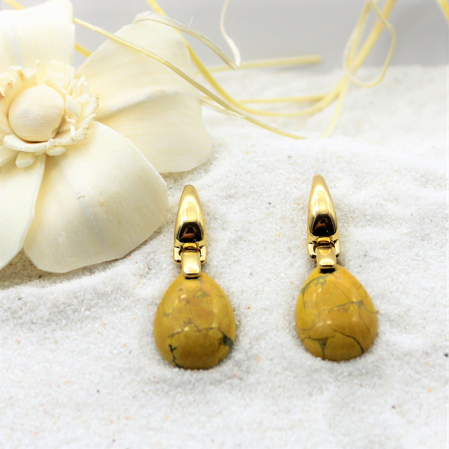 Drop Frameless Gemstone Earring