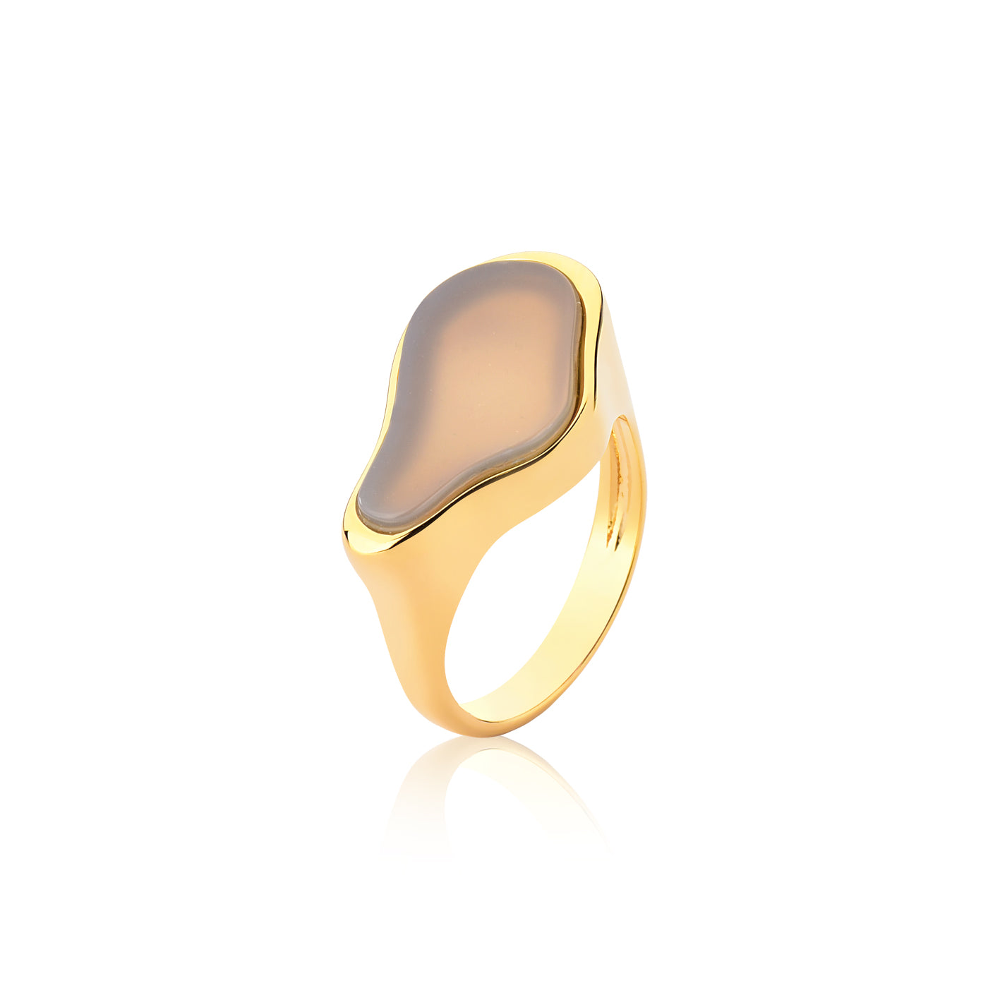 Cove Ring- Gray Agate