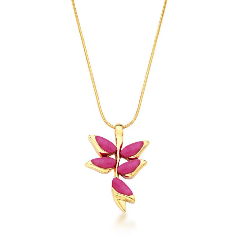 Heliconia Necklace - Fuchsia