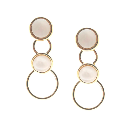 Rio Design Linked Circles Gemstone Earring