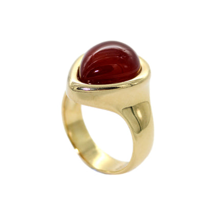 Anillo de piedras preciosas con marco de gota