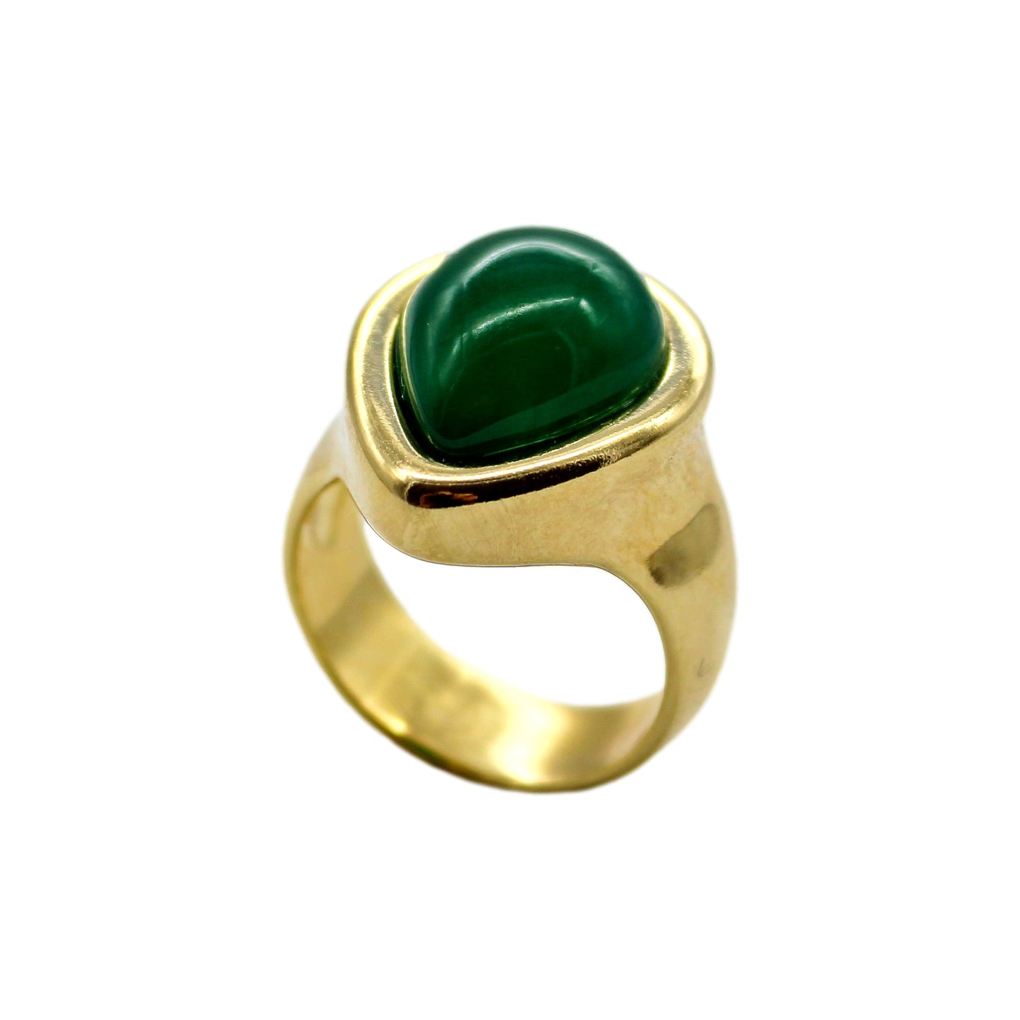 Anillo de piedras preciosas con marco de gota
