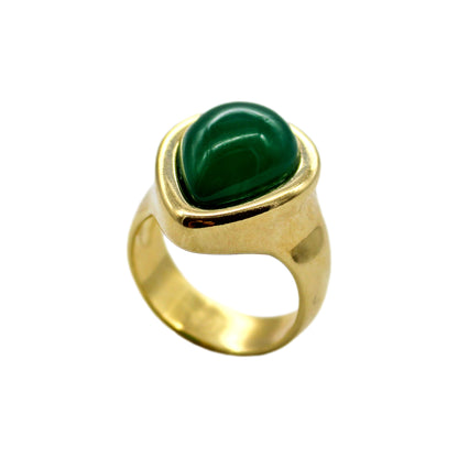 Anillo de piedras preciosas con marco de gota