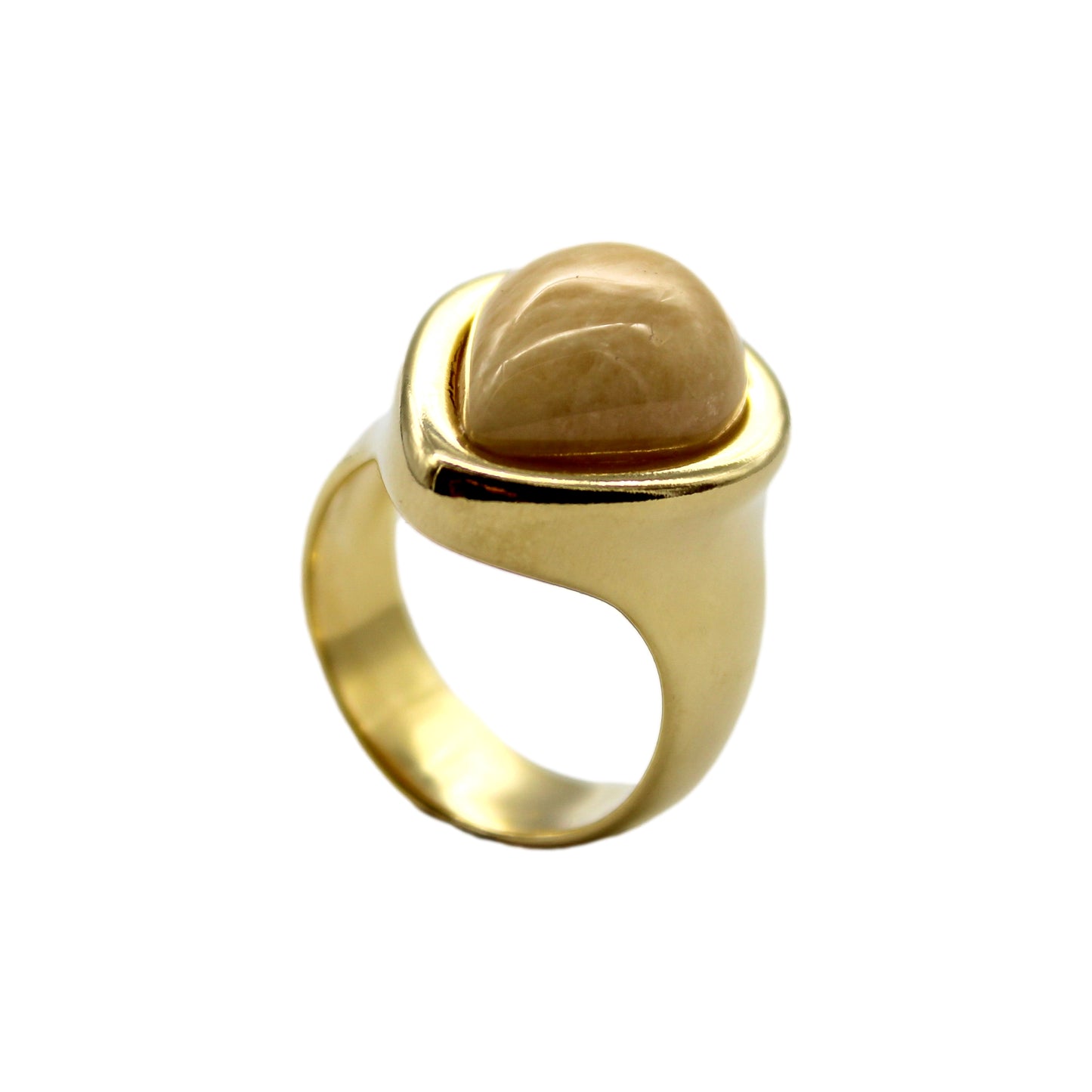 Anillo de piedras preciosas con marco de gota