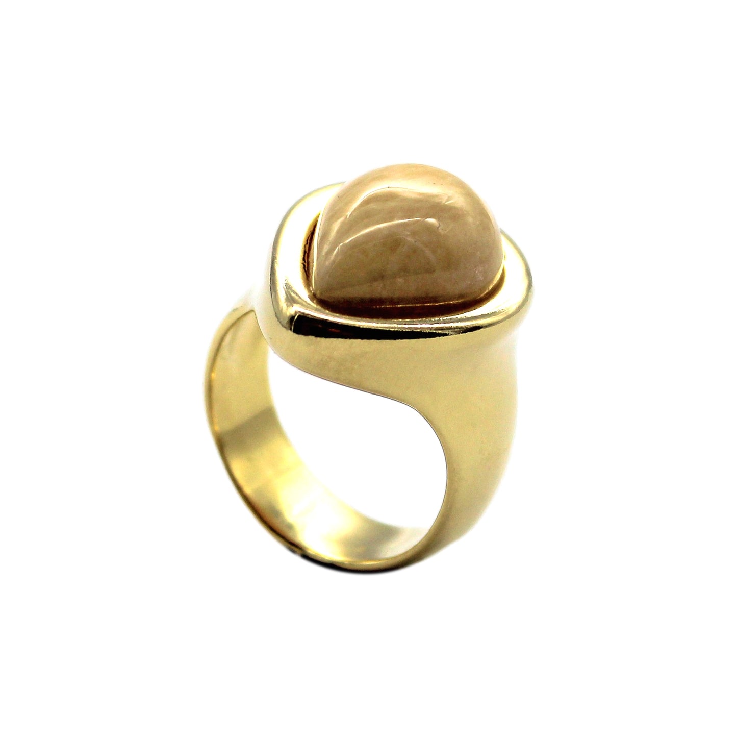 Anillo de piedras preciosas con marco de gota