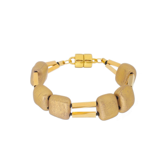 Mini Cubes Bracelet - Gold